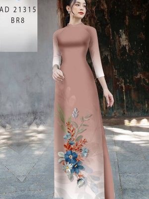 Vải Áo Dài Hoa In 3D AD 21315 20